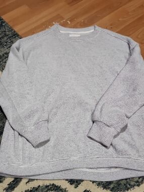 Womens Aerie Crewneck Sweater - Light Heather Gray